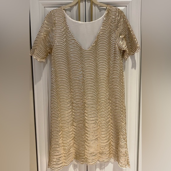 Elegant Gold Sequin Dress - Picture 2 of 2